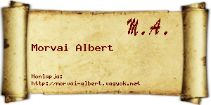 Morvai Albert névjegykártya